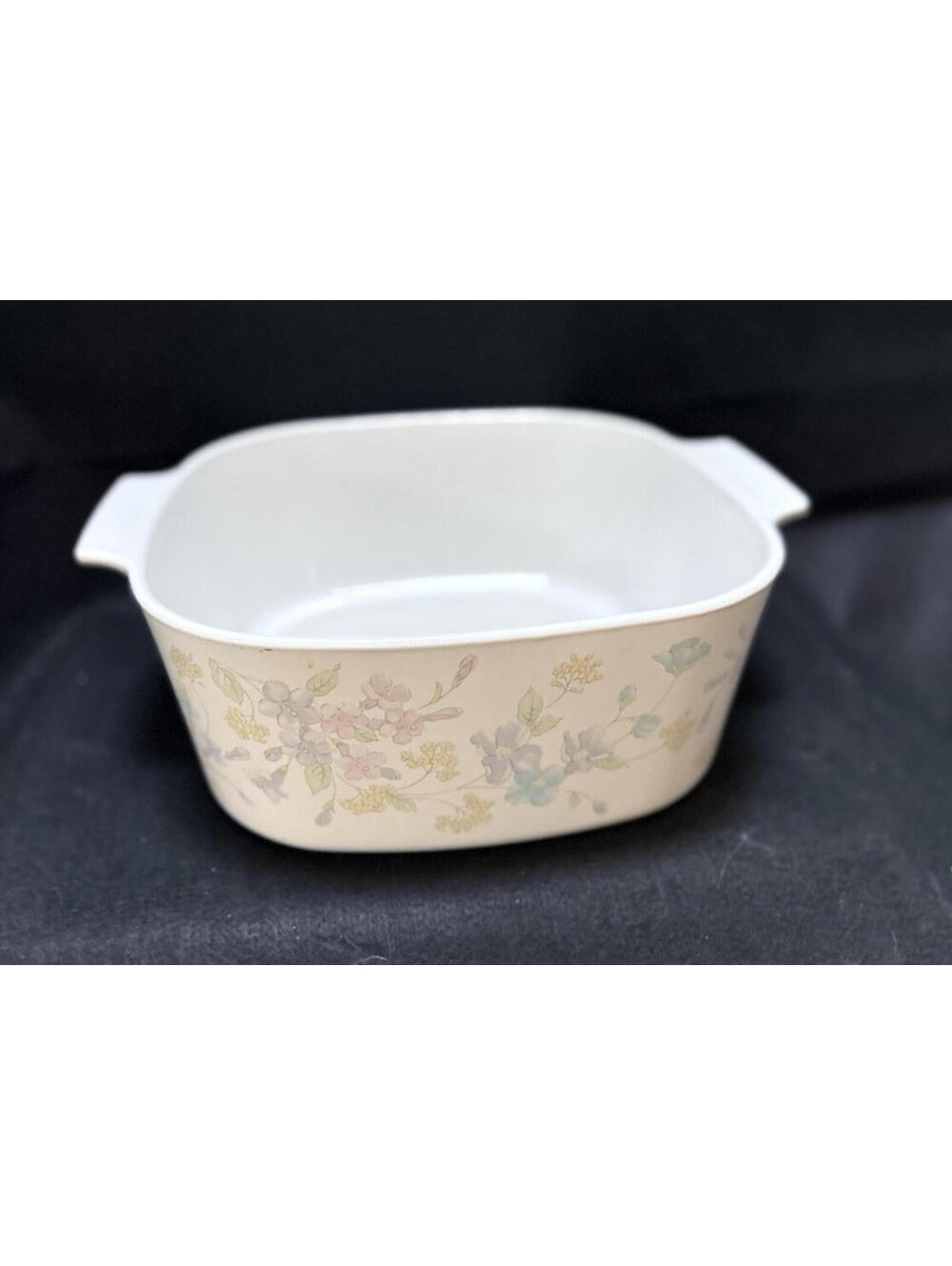 CorningWare | Vintage Pastel Bouquet 5L Large White Casserole Dish A-5-B